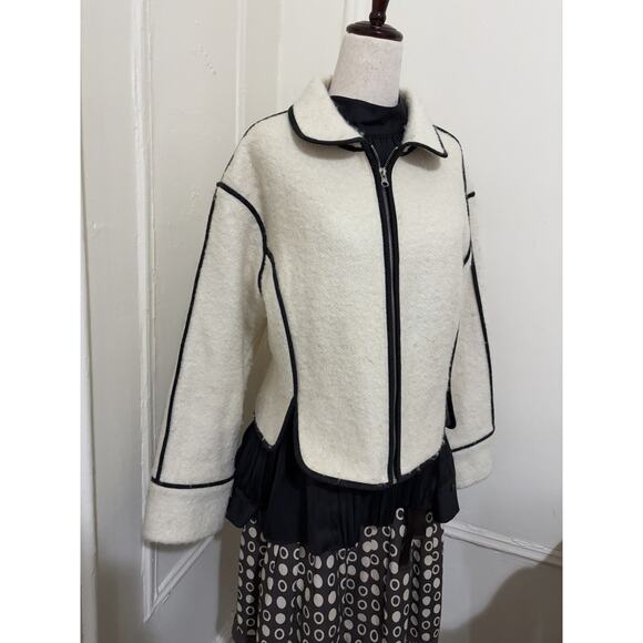 Modern Citizen Madison Contrast Trim Plush Teddy Jacket Size Small - Picture 2 of 8
